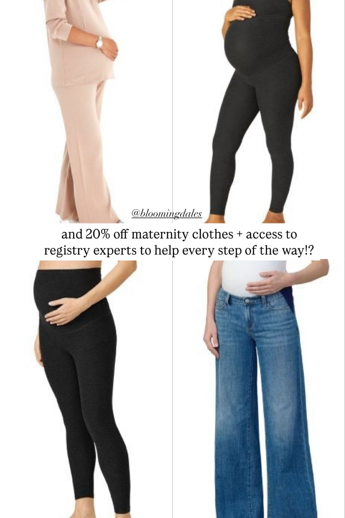 Enjoy 20% off maternity clothes through @bloomingdales Baby Registry!!
