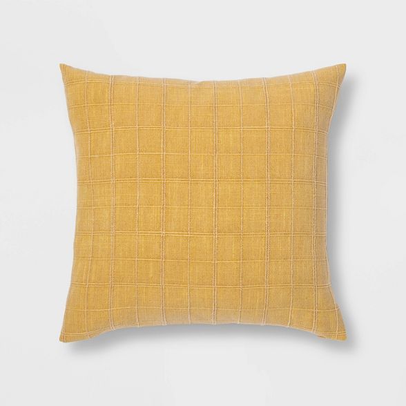 Woven Washed Windowpane Throw Pillow - Threshold™ | Target