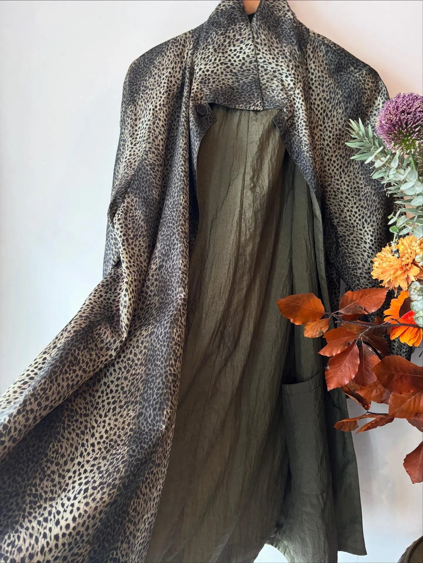 Vintage 1980s Reversible Animal print Trench coat | Etsy (US)