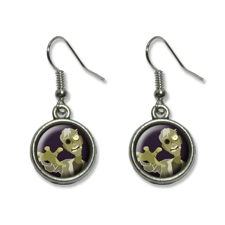 Cartoon Zombie Reach - Undead Brains Dangling Drop Earrings - Walmart.com | Walmart (US)