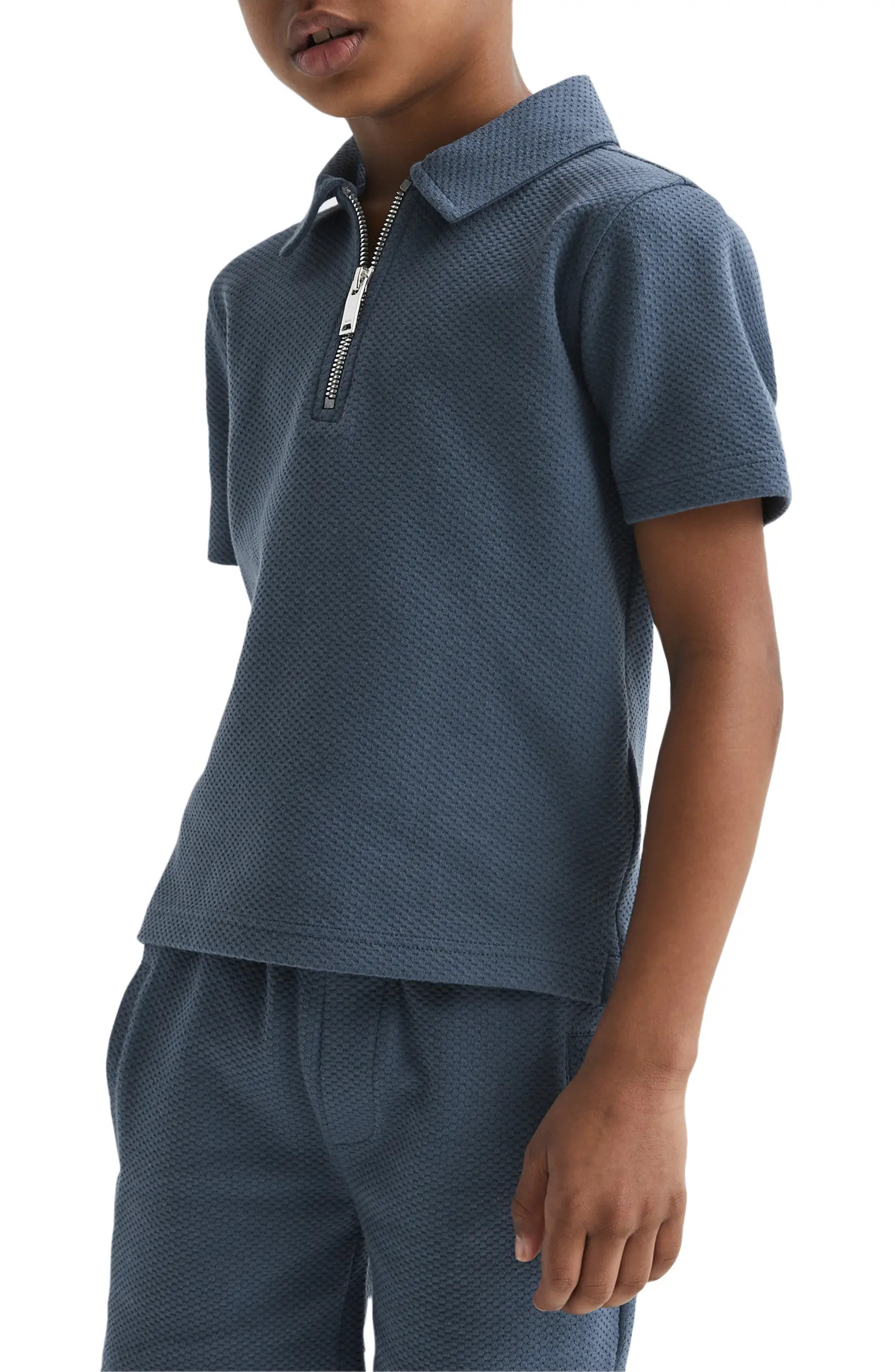 Reiss Kids' Creed Jr. Half Zip Polo | Nordstrom | Nordstrom
