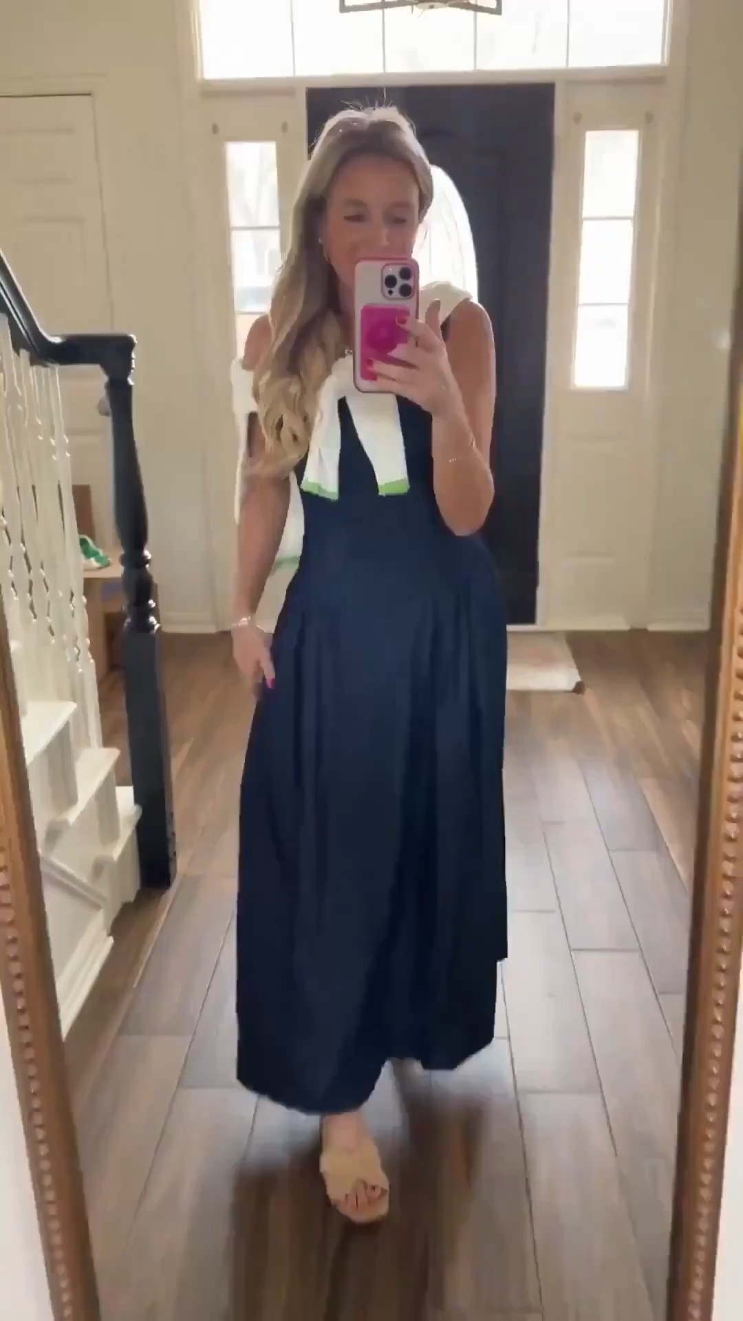 Wearing this cute dress that would be perfection for a tennis tournament or golf tournament too. Wearing xs and xs sweater  


#LTKSeasonal #LTKdayinmylife #LTKootd