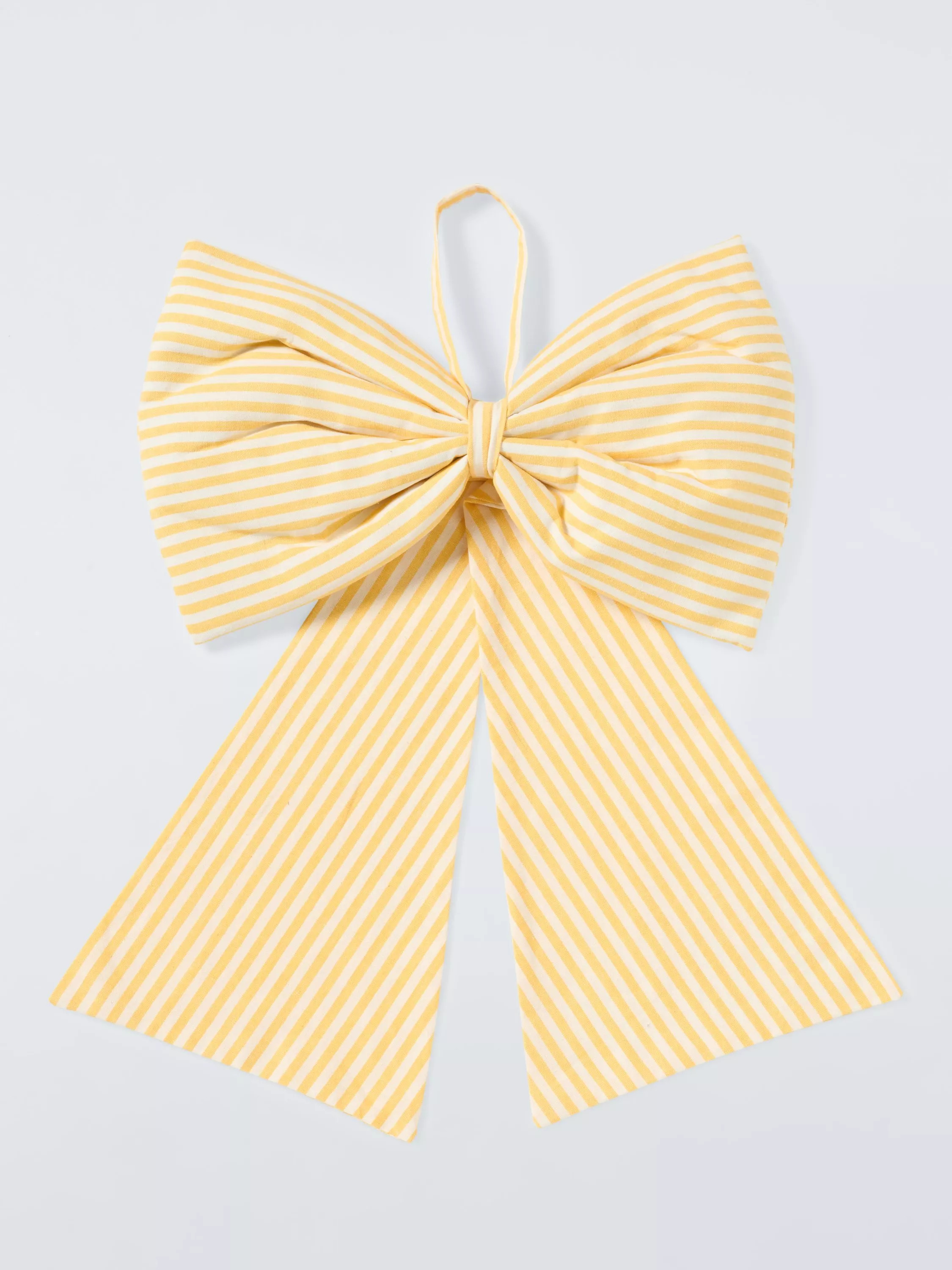 John Lewis Oversized Striped Bow, Yellow | John Lewis (UK)