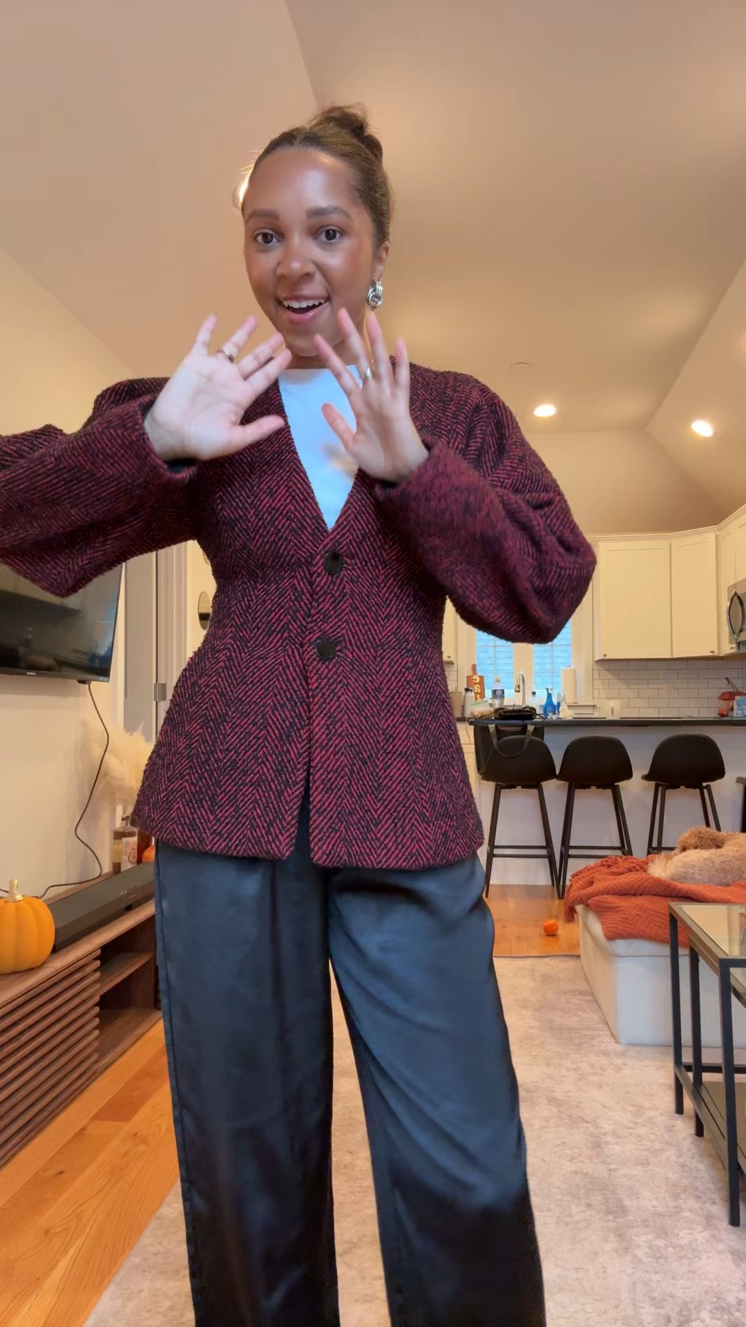 Blazer is rented from rent the runway, brand Ganni “herringbone  blazer"

#LTKStyleTip #LTKSaleAlert
