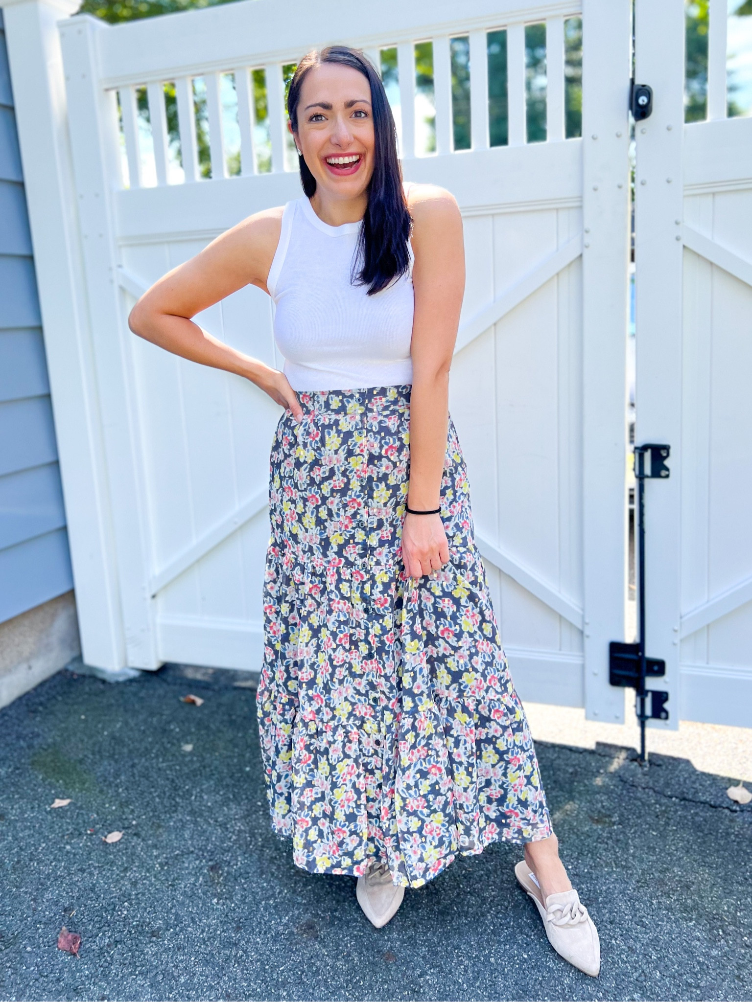 Loft try on 
Skirt: XS
Tank: small

#LTKworkwear #LTKsalealert #LTKunder100