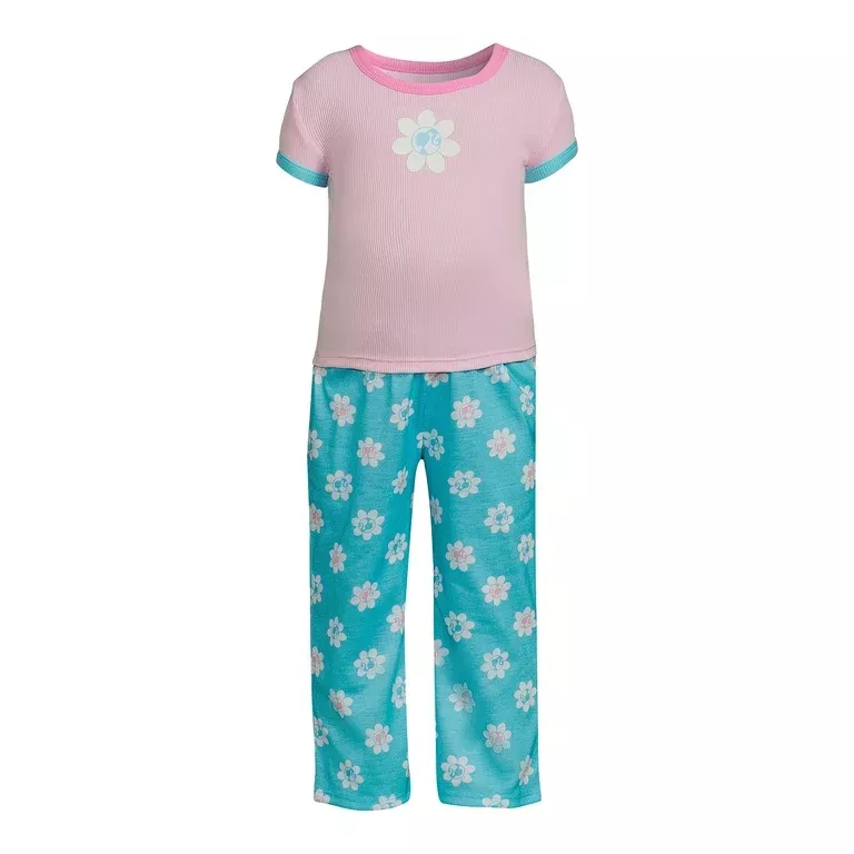 Barbie Girl's 2 Piece Pajamas Set 