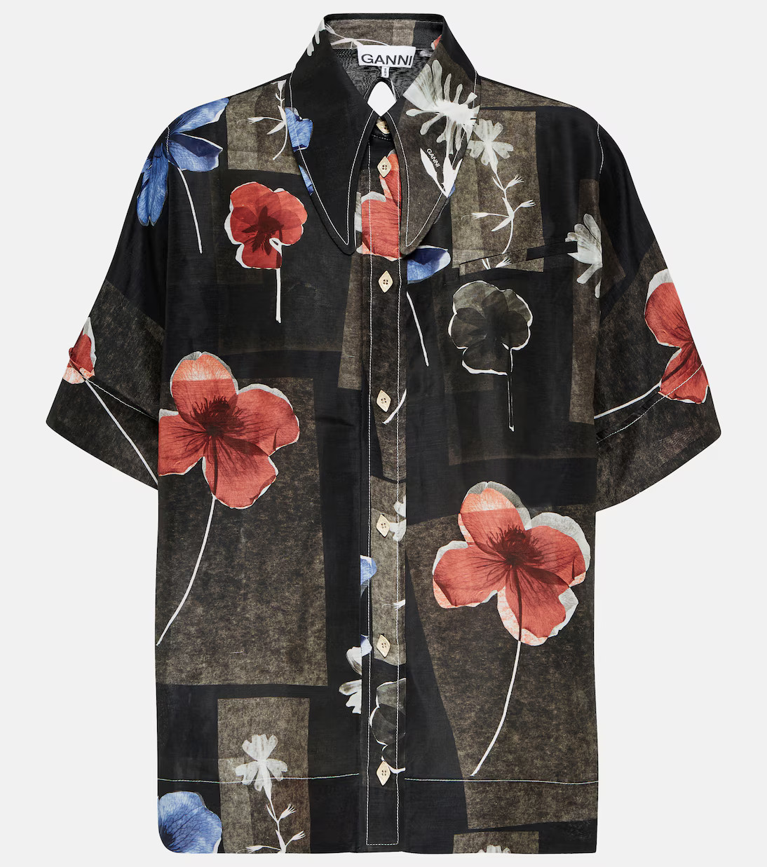 Floral-printed linen and silk shirt | Mytheresa (US/CA)
