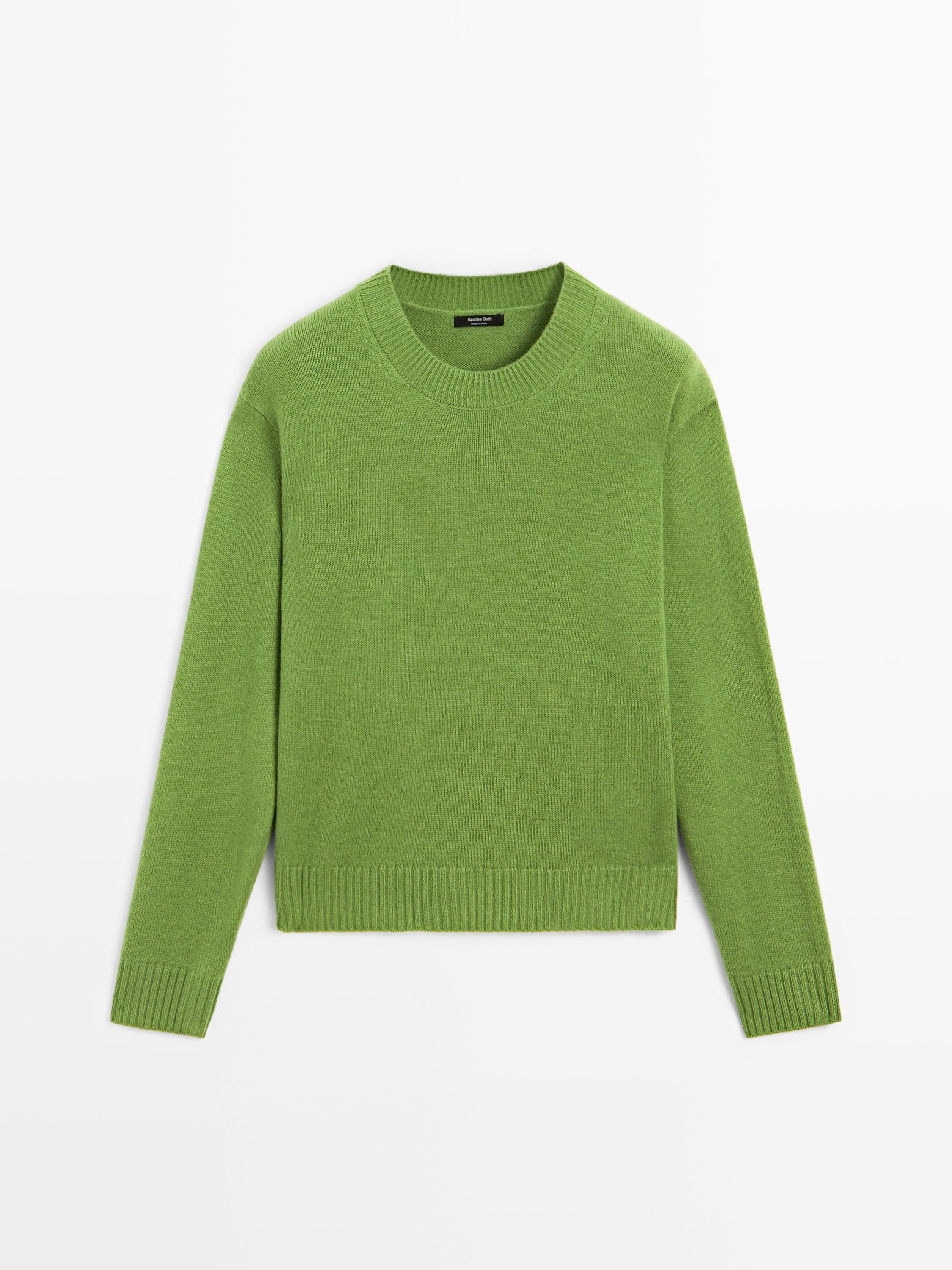 Wool blend crew neck sweater | Massimo Dutti UK