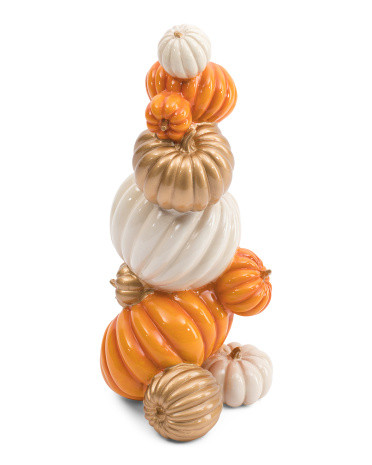 16in Multicolor Stacked Pumpkins | TJ Maxx