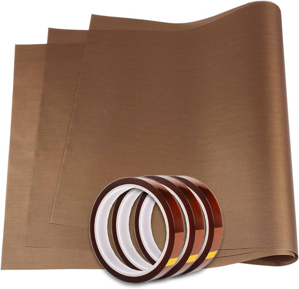 PTFE Teflon Sheet 16 x 20 Heat Tape Heat Resistant Tape, Heat Press Transfer Sheet 3 Pack Non Sti... | Amazon (US)