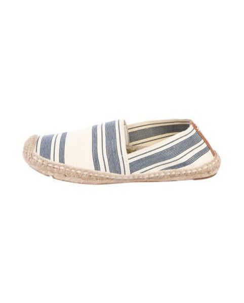 Tory Burch Canvas Round-Toe Espadrilles Blue | The RealReal