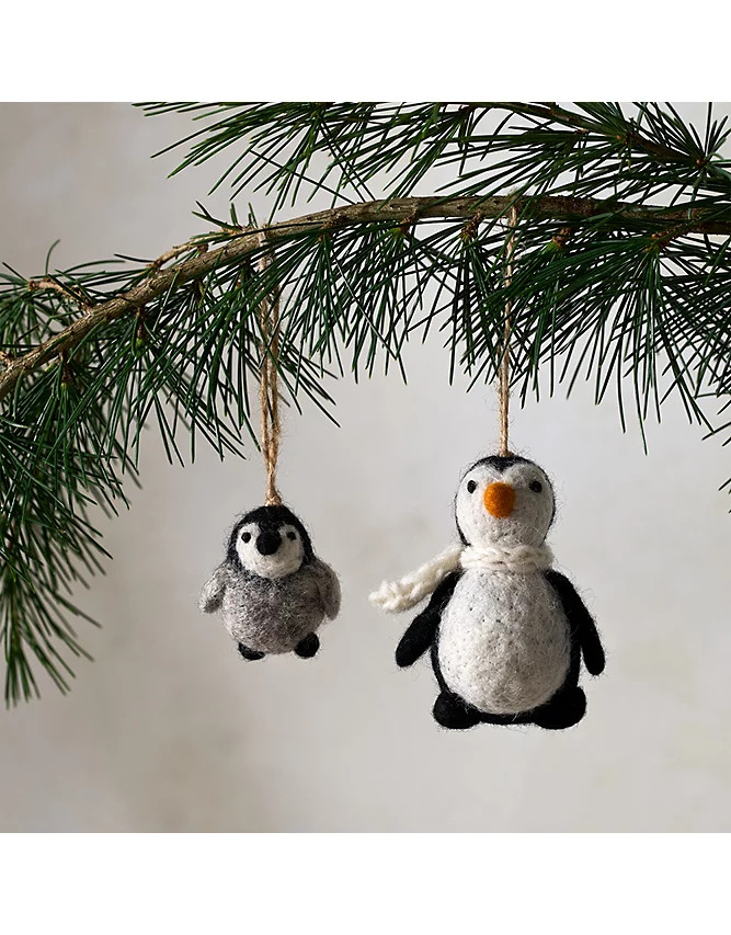 Felt Penguin Decorations – Set of 2 | The White Company UK & ROW
