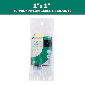 Utilitech 1-in Nylon Zip tie mounts Black with UV Protection ( 10 -Pack) | Lowe's