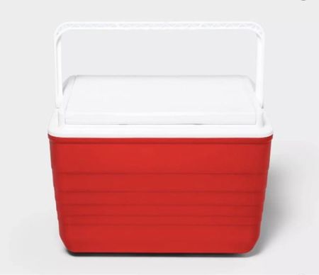 $10 Cooler from Target!! How cute?! Perfect for those lake/beach/pool days! Or just backyard hangs or picnics. A summer must, on sale! Comes in navy and light blue, too! 
Bigger rolling one on sale too!

#LTKSaleAlert #LTKFindsUnder50 #LTKHome
