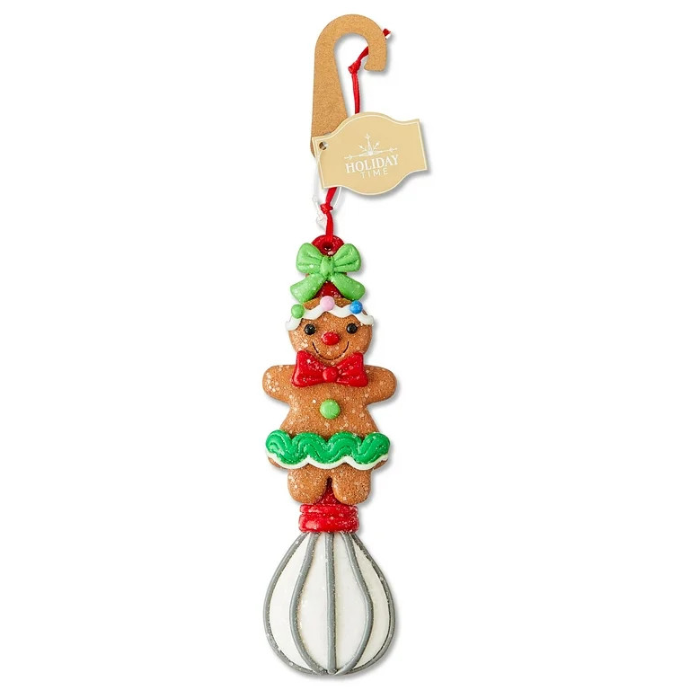 Multicolor Clay Dough Gingerbread Whisk Christmas Ornament, 5.5", by Holiday Time - Walmart.com | Walmart (US)