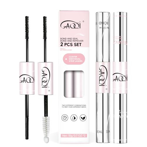 GAQQI Lash Bond and Seal + Bond and Remover Set, Waterproof Lash Cluster Glue, Strong Hold Eyelash Glue Set 2Pcs 10ml+10ml | Amazon (US)