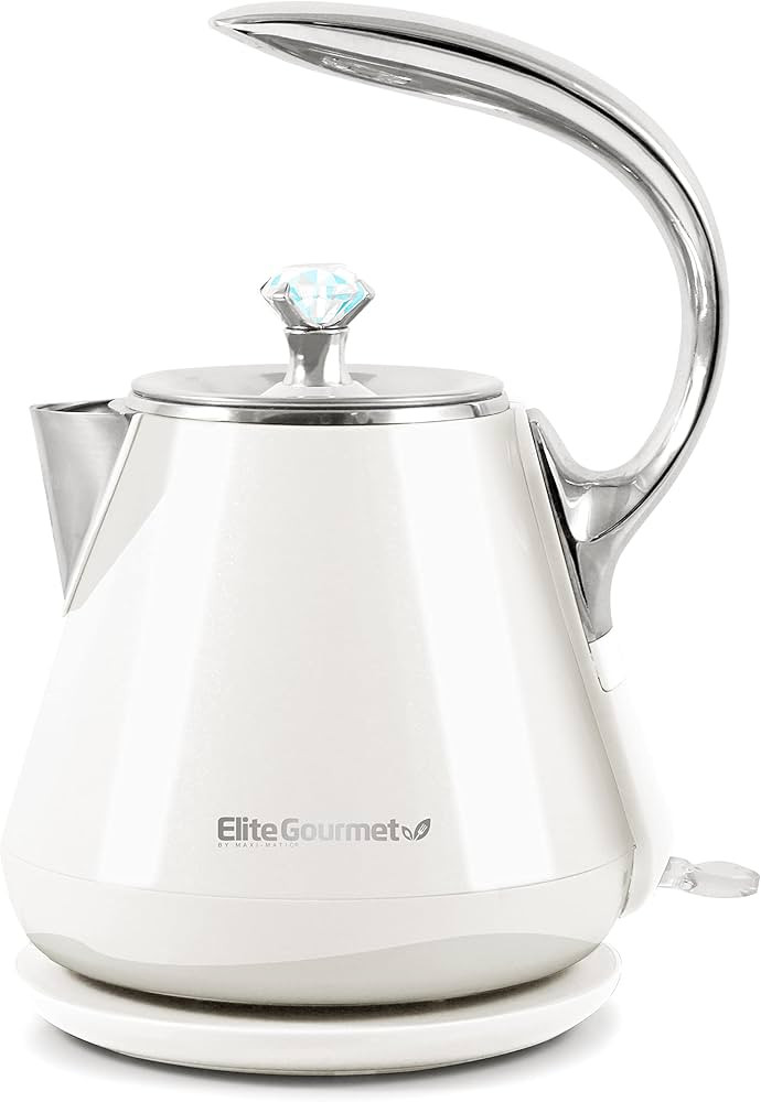 Elite Gourmet EKT-1203W 1350W Double Wall Insulated Cool Touch Electric Water Tea Kettle, BPA Fre... | Amazon (US)