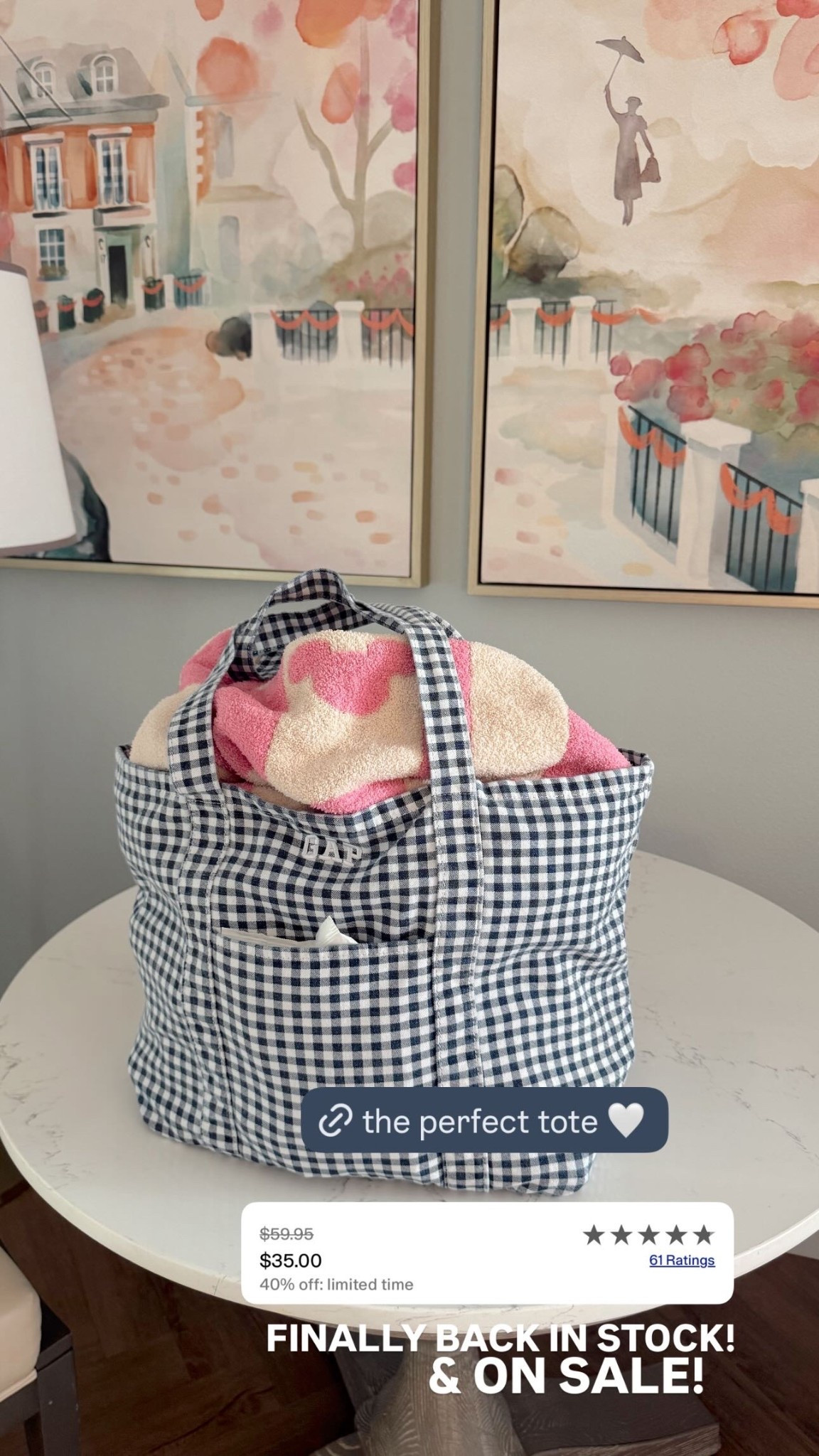 FINALLY BACK IN STOCK! & ON SALE!
The perfect everyday tote for spring and summer. Cute for mom life. Travel! Spring break. Eater weekend. Disney. Overnight bag. Diaper bag. Picnic tote. Etc!!