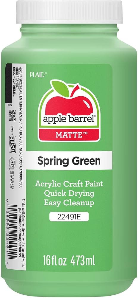 Apple Barrel 22491E ACRYLIC PAINT, 16 oz, Spring Green | Amazon (US)