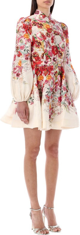 WONDERLAND BUTTONED MINI DRESS | LOZURI