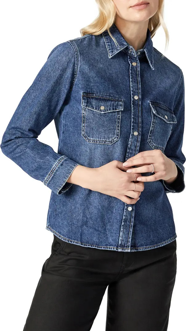 Levin Bracelet Sleeve Denim Shirt Jacket | Nordstrom