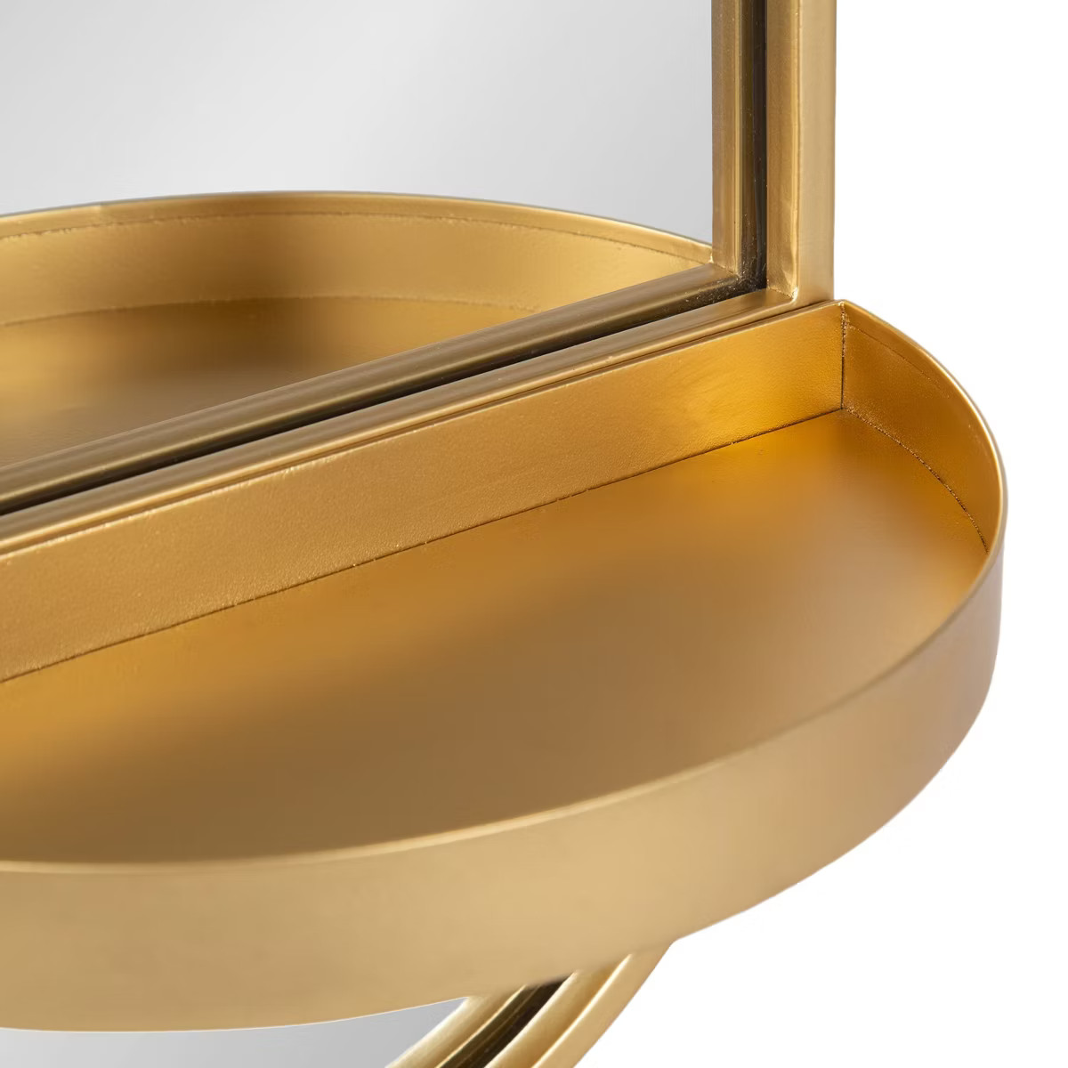 11"x25" Estero KD Metal Wall Mirror with Shelf - Kate & Laurel All Things Decor | Target