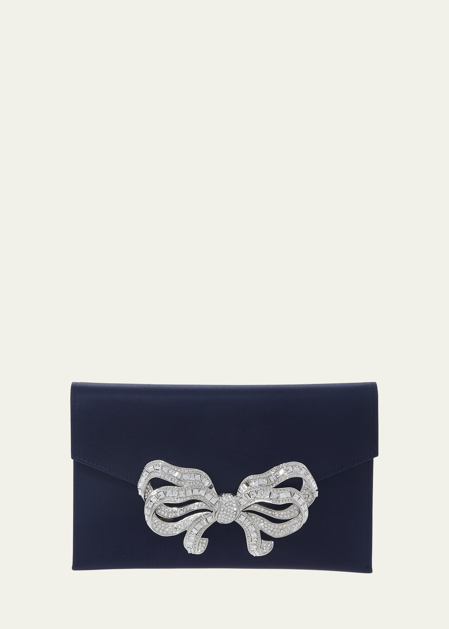 Judith Leiber Couture Crystal Bow Satin Envelope Clutch Bag | Bergdorf Goodman