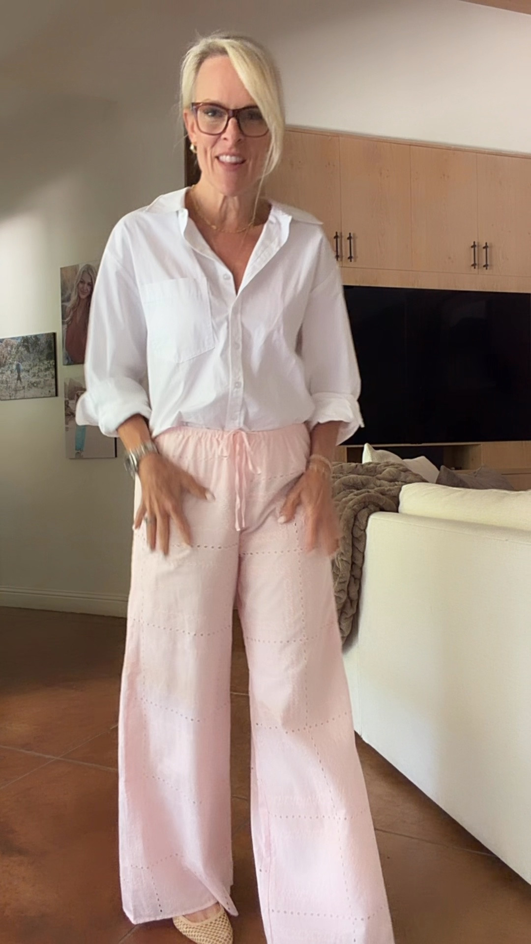 Loveee these wide leg pants with eyelet detail!! Lined 
@Target 

Fit tts

#LTKootd #LTKgrwm #LTKOver40