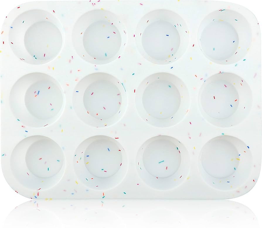 SHEbaking Silicone Muffin Pan Regular 12 Cups Muffin Tin for Muffin and Cupcakes, Non-stick Bakew... | Amazon (US)