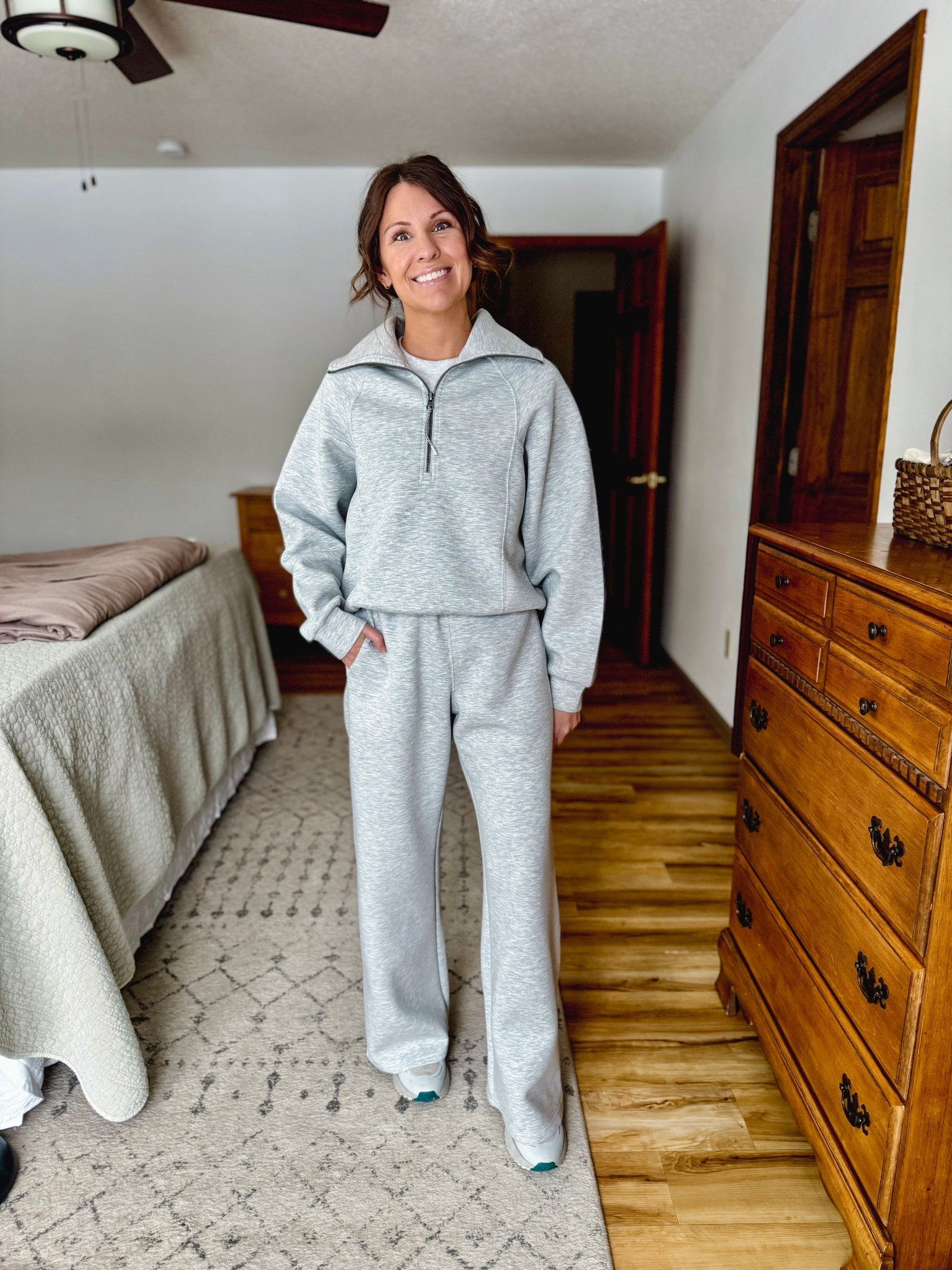 Small in my tee and xs in my matching set! Super soft and comfy 🙌🏽

Size 6.5 in my sneakers (also linked similar!) 

#LTKPetite #LTKgrwm #LTKmorningroutine