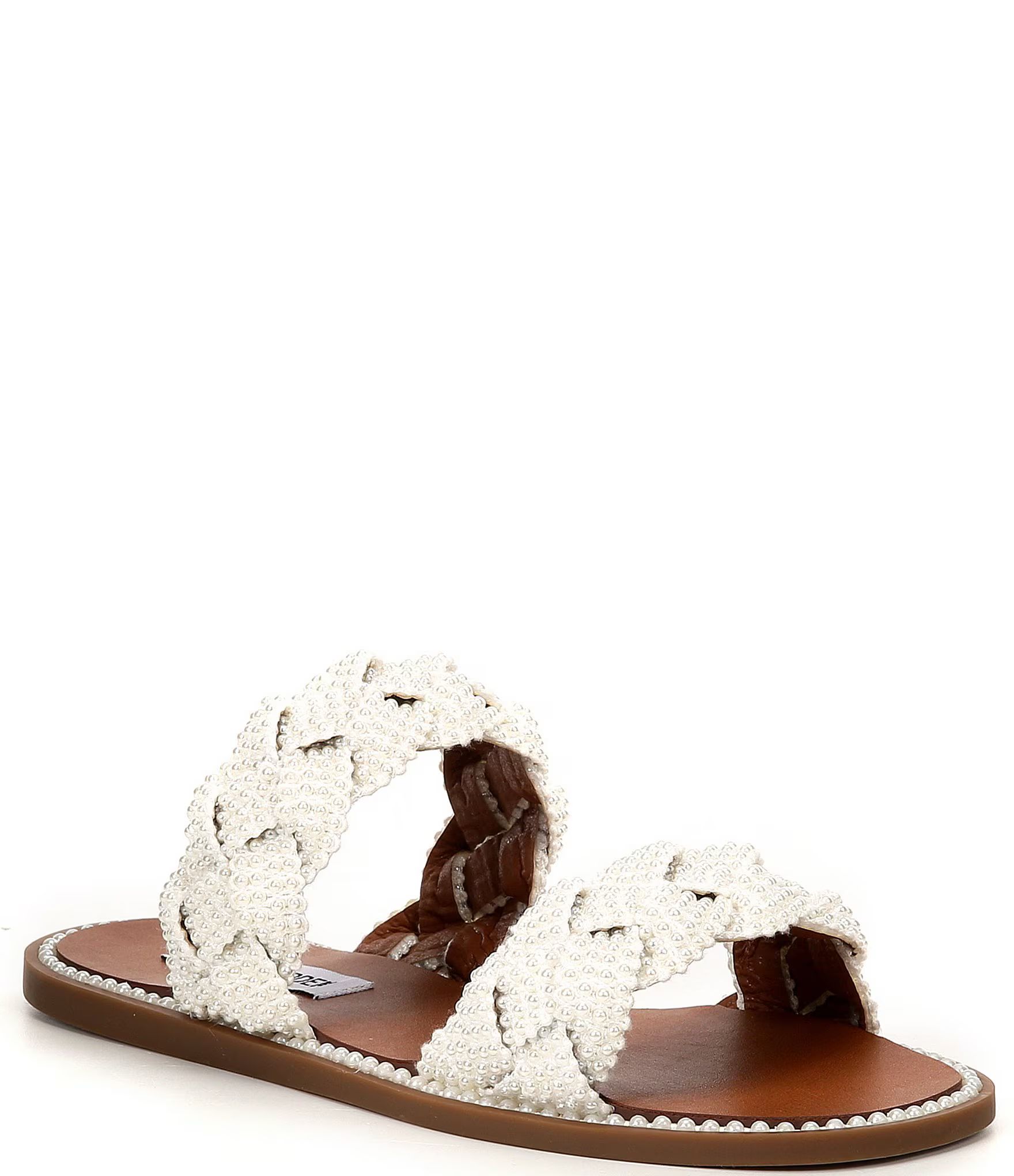Newbie-P Pearl Embellished Slide Sandals | Dillard's