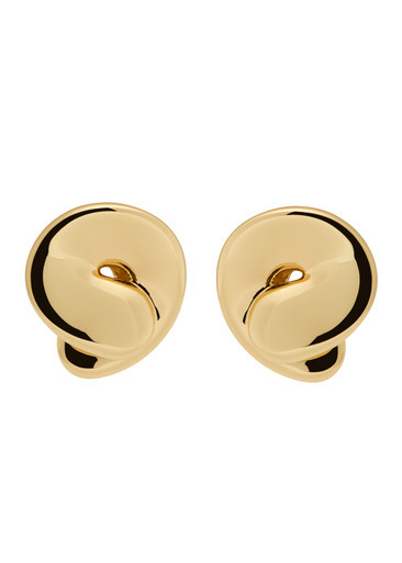 Rio Button 14kt gold-plated stud earrings | Harvey Nichols
