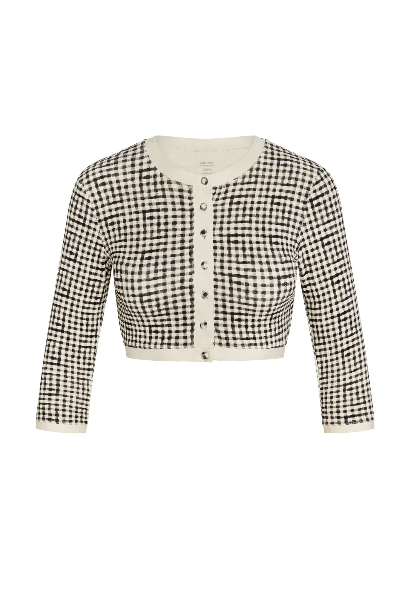 Crete Swim Cardi - Black Gingham | Monday Swimwear