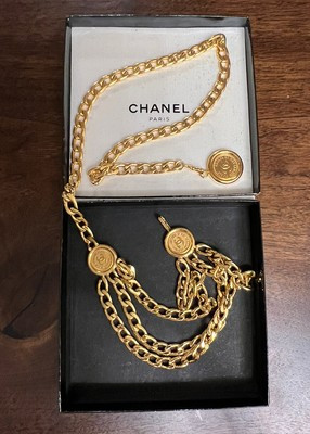 Chanel Classic Three Row Gold Chain Belt with Chanel rue Cambon Paris Medallions  | eBay | eBay US