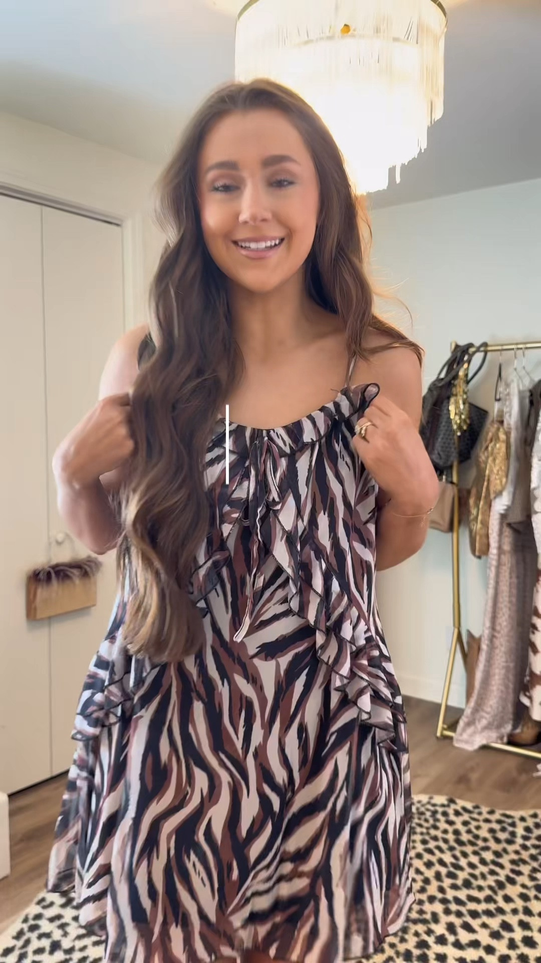 Accessorizing my outfit! Wearing a small in my dress