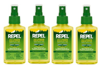 REPEL Eco-Friendly Lemon Eucalyptus Mosquito Repellent Spray - 4 oz (4 Pack) | eBay US