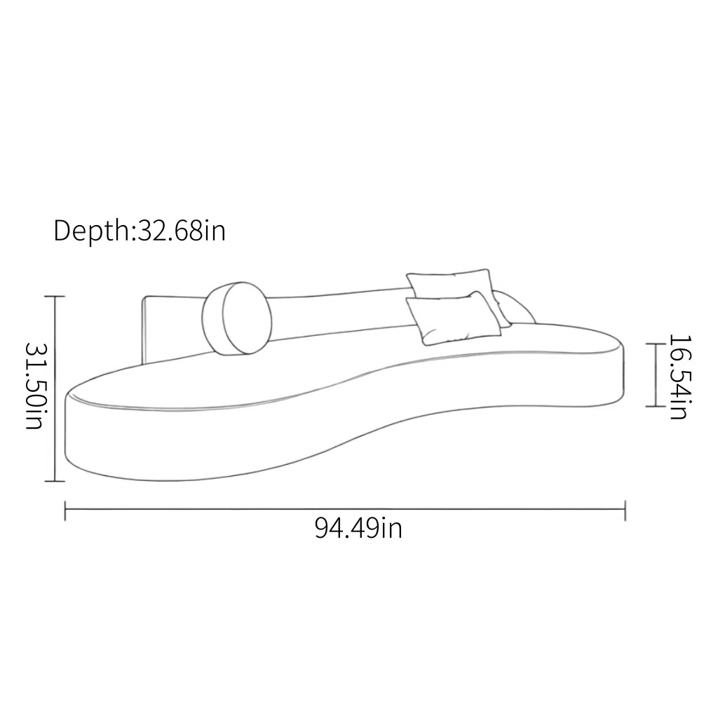 Simple Curved Living Room Sofa | Wayfair North America