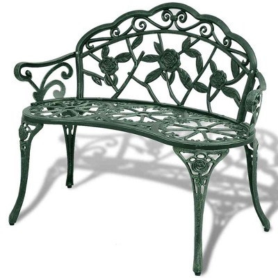 Garden Bench Green Cast aluminum, Cast iron 39.4 in Durable | Target