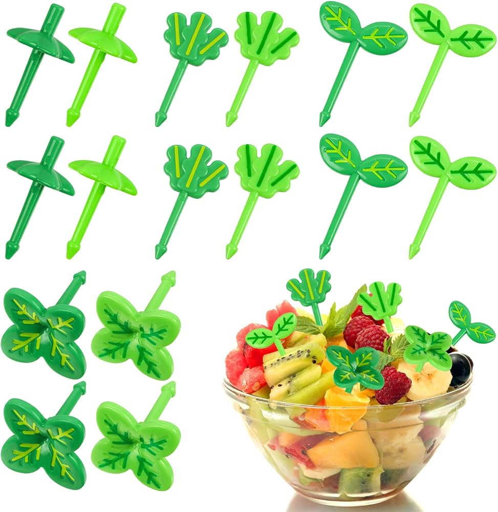 16Pcs Mini Leaf Food Picks for Kids, Cute Bento Box Accessories, Safe, Practical, and Decorative | Amazon (US)