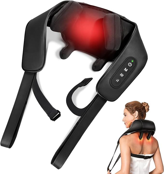 Neck Massager for Neck Pain Relief, 4D Deep Kneading Massagers with 6 Massage Nodes, Cordless Shi... | Amazon (US)