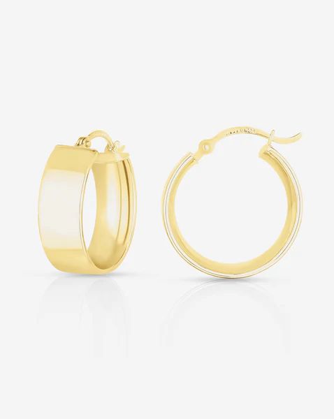Bold Gold Flat Hoops | Ring Concierge