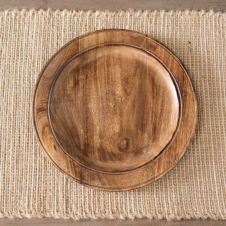 Rustic Burnt Wooden Charger | Kirkland's Home