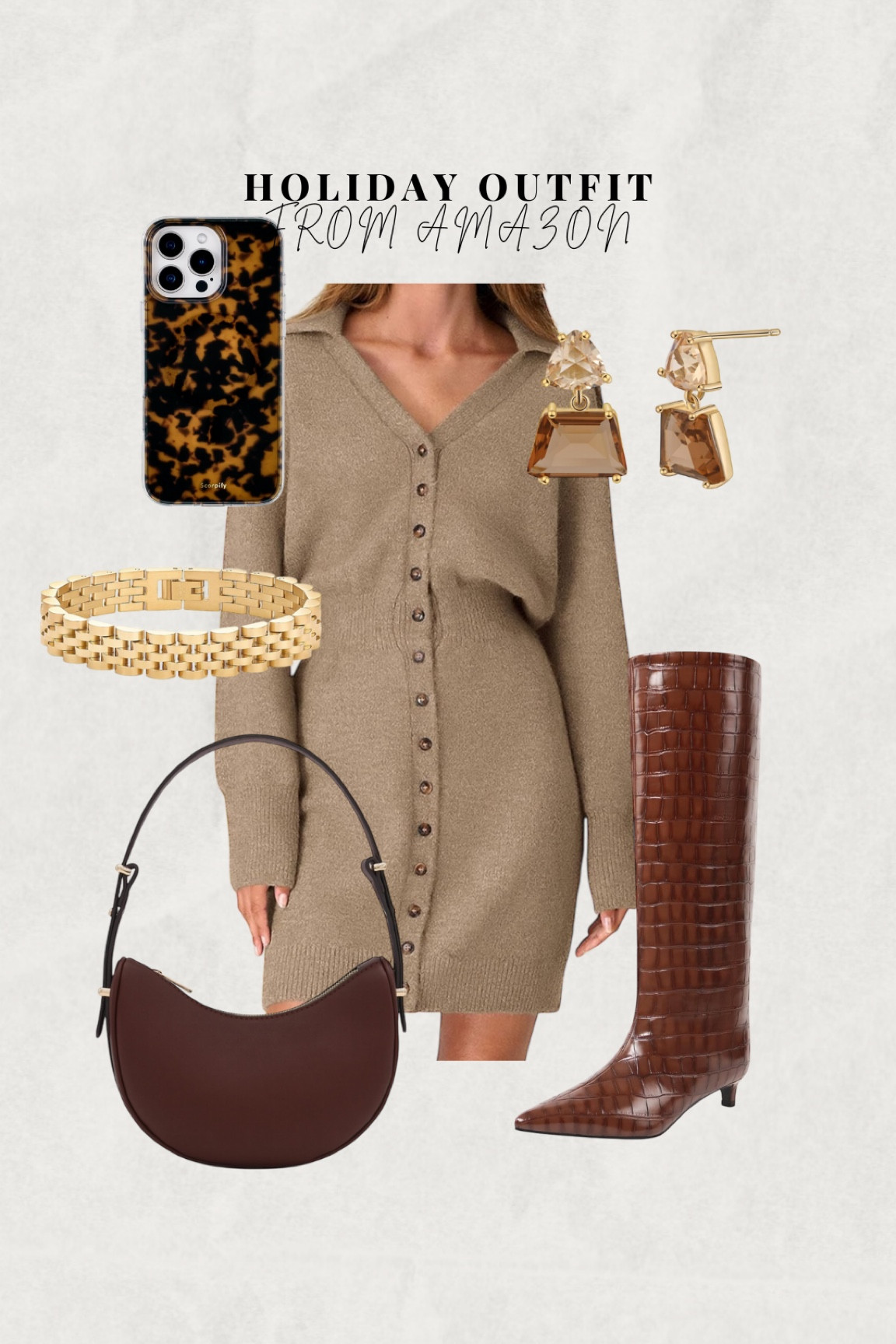 Thanksgiving outfit #holidayoutfit #browndressoutfit #thanksgivingoutfit #sweaterdressoutfit #kneehighbootoutfit

#LTKHoliday #LTKFindsUnder50