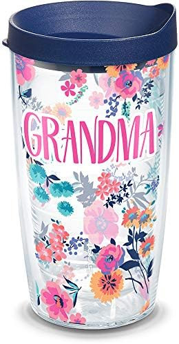 Tervis Grandma Dainty Floral Insulated Tumbler with Wrap and Lid, 16 oz - Tritan, Clear | Amazon (US)