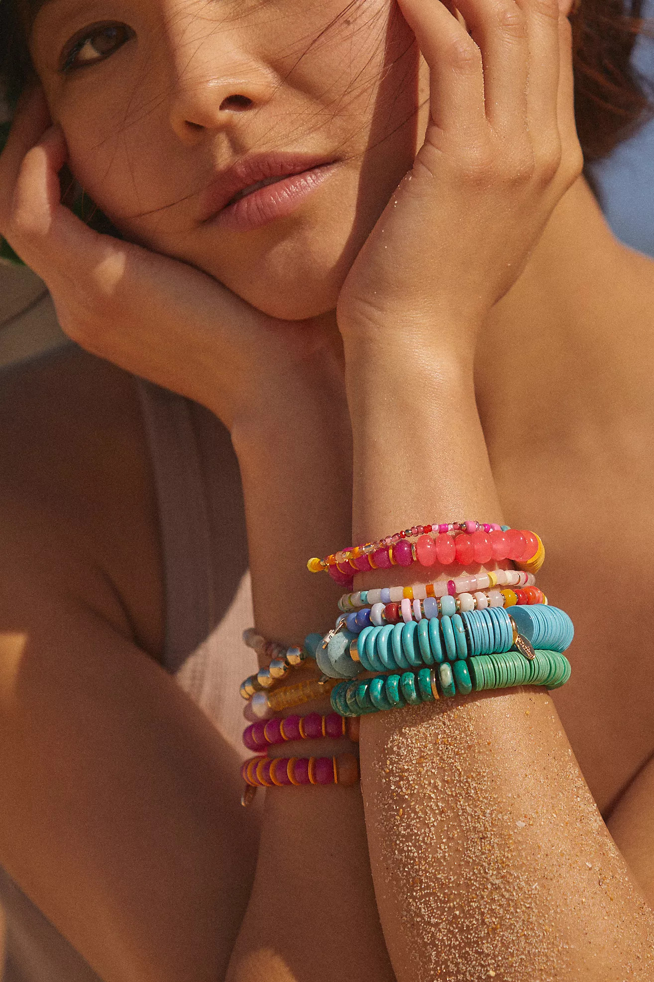 Mixed Stone Stretch Bracelet | Anthropologie (US)