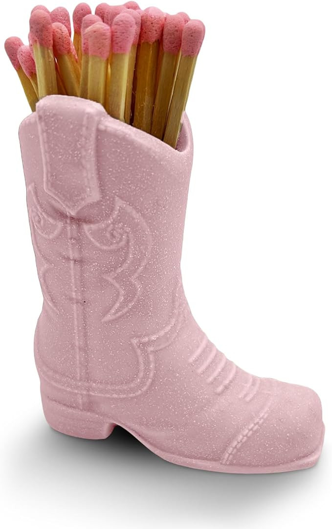 Cowboy Boot Match Holder - Match Holder with Striker - Bathroom Match Holder - Cowboy Boot Decor ... | Amazon (US)