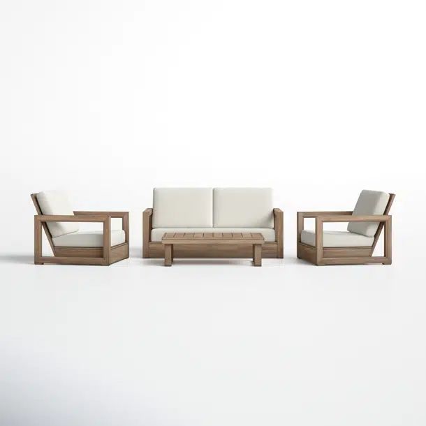 Donnie 4 - Person Outdoor Seating Group with Cushions | Wayfair North America