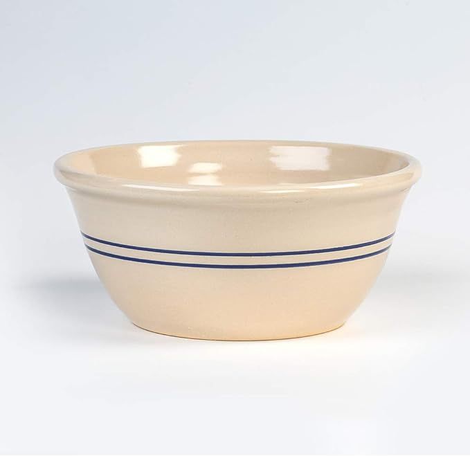 12" Heritage Blue Stripe Stoneware Mixing Bowl | Amazon (US)