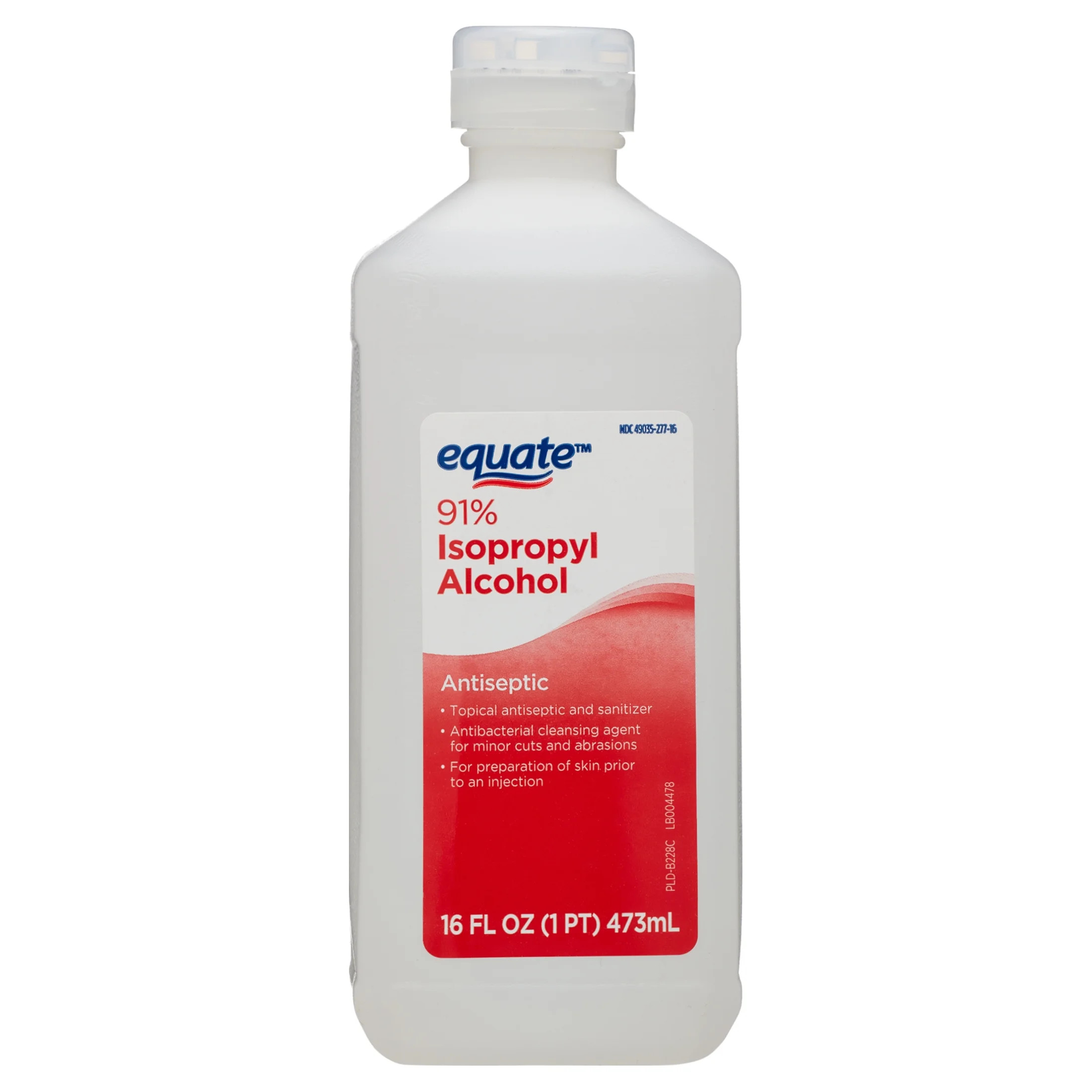 Equate 91% Isopropyl Alcohol Liquid Antiseptic, 16 fl oz | Walmart (US)