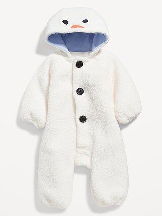 Unisex Hooded Sherpa Snowman Costume One-Piece for Baby | Old Navy (CA)